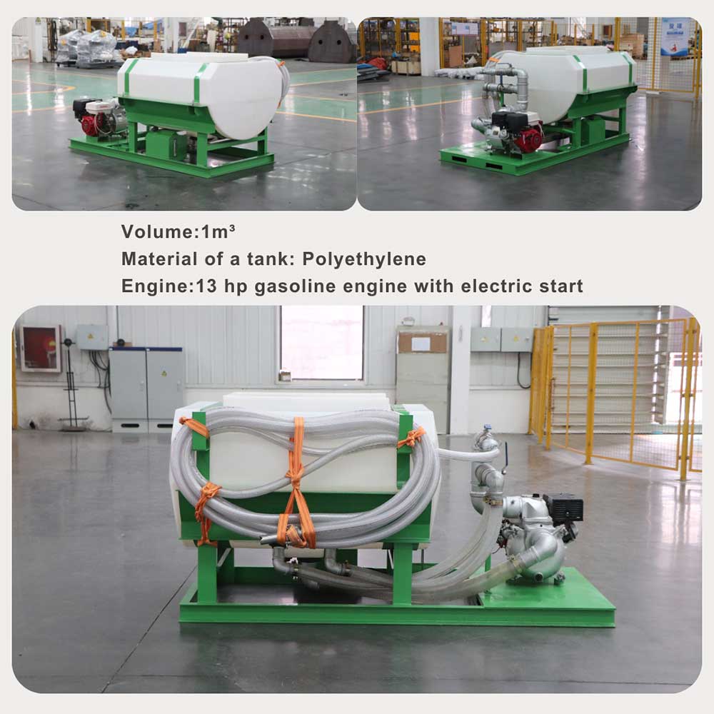 small Poly tank hydroseeder