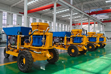 dry shotcrete spraying machine