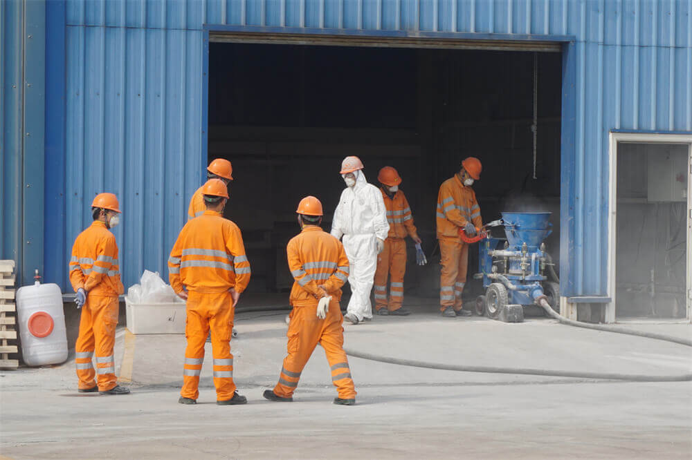 electric refractory gunning machine application