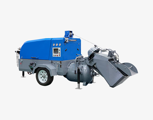 Semi-dry mortar transfer pump
