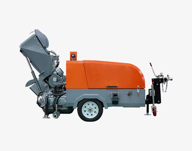 Semi-dry mortar transfer pump