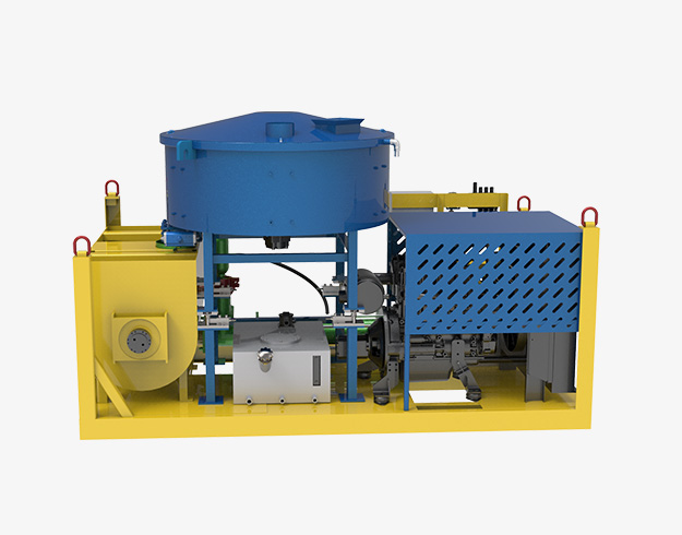 self-leveling mortar mixing station